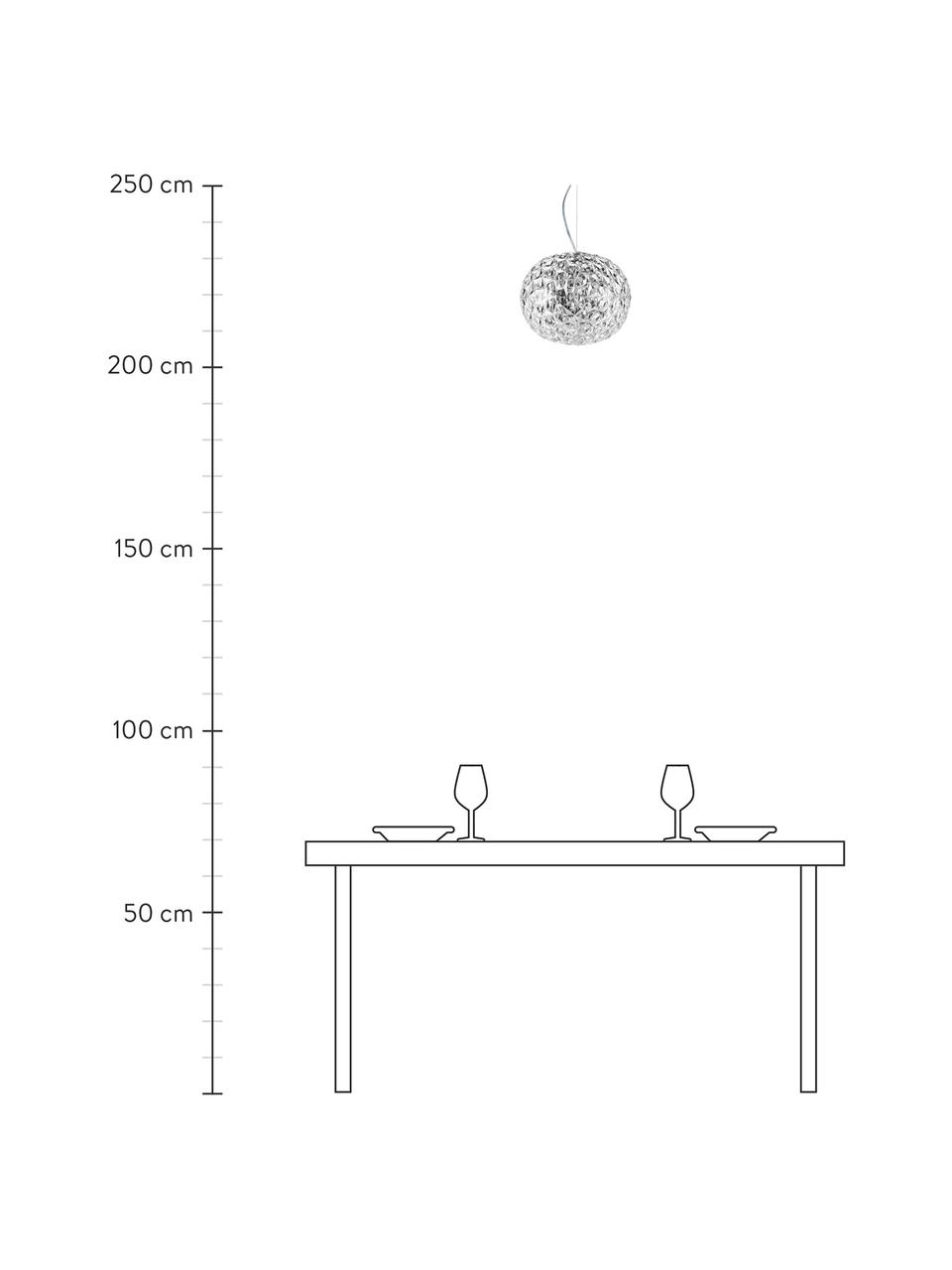 LED hanglamp Planet met diffuser, Lampenkap: thermoplastisch technopol, Transparant, Ø 31 x H 27 cm