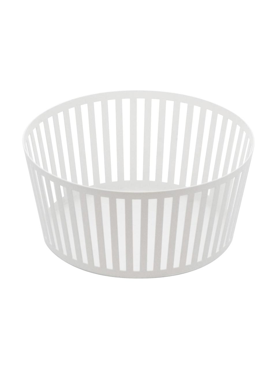 Cestino Tower, Acciaio rivestito, Bianco, Ø 22 x Alt. 10 cm