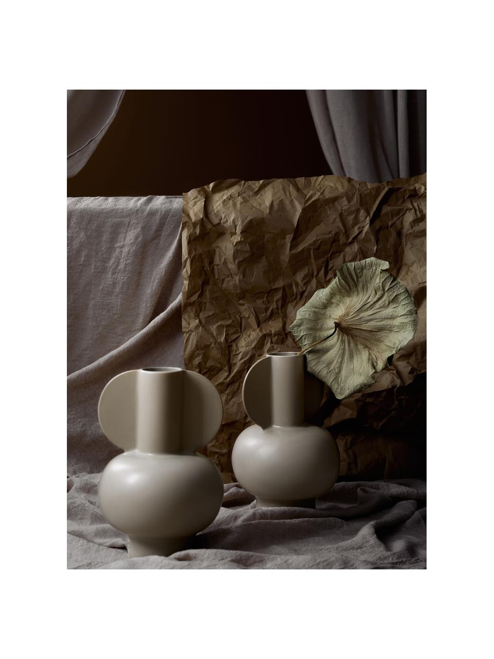 Design-Vase Caria, Steingut, Beige, Ø 26 x H 40 cm