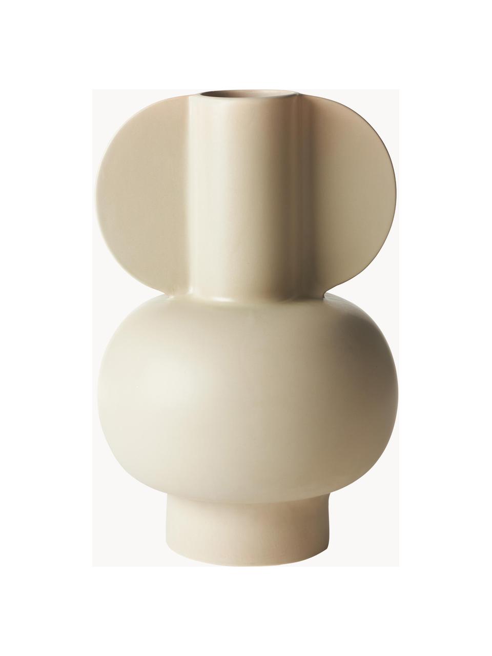 Design-Vase Caria, Steingut, Beige, Ø 26 x H 40 cm