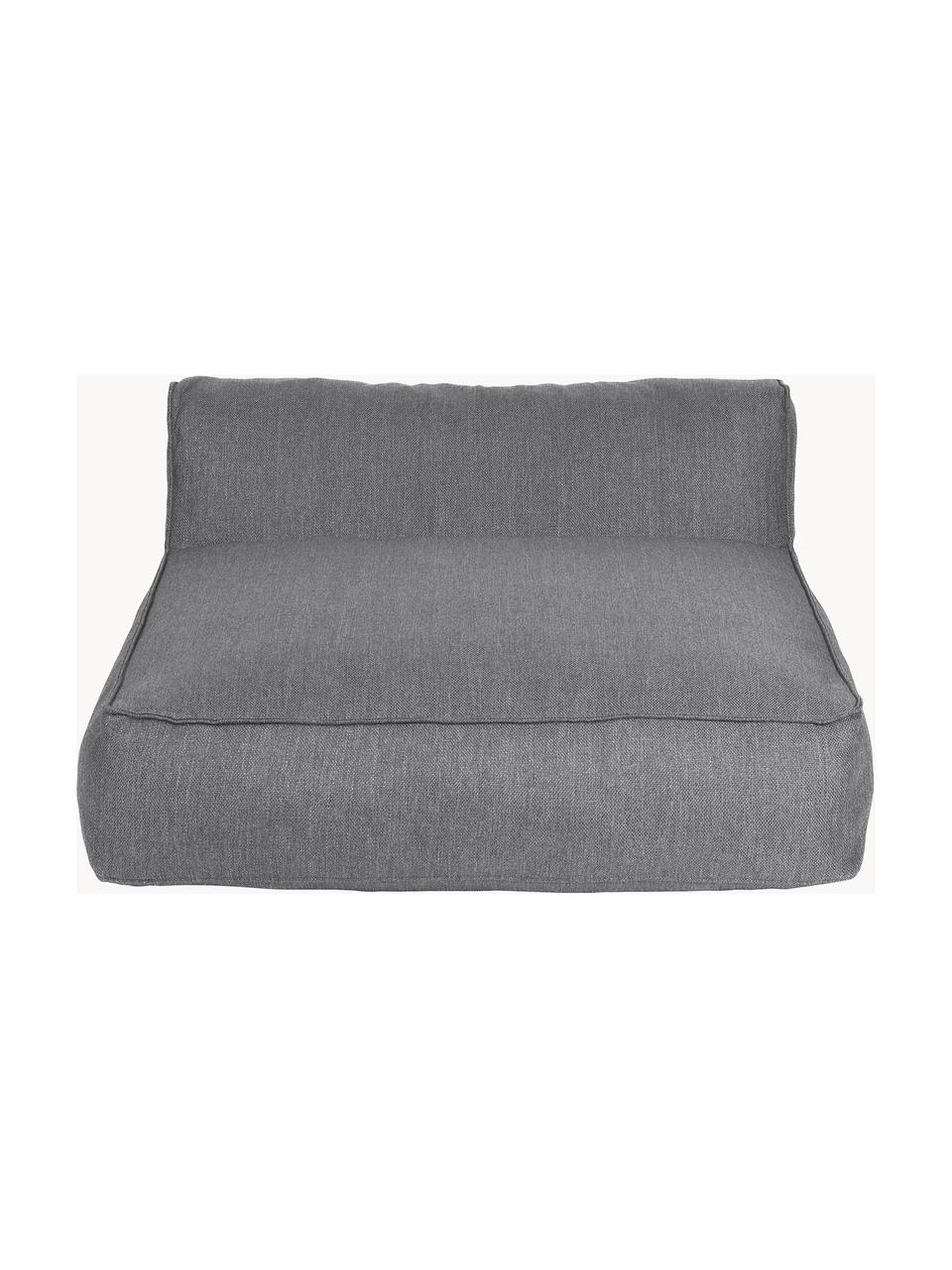 Chaise longue d'extérieur Grow, Tissu gris foncé, larg. 130 x prof. 145 cm