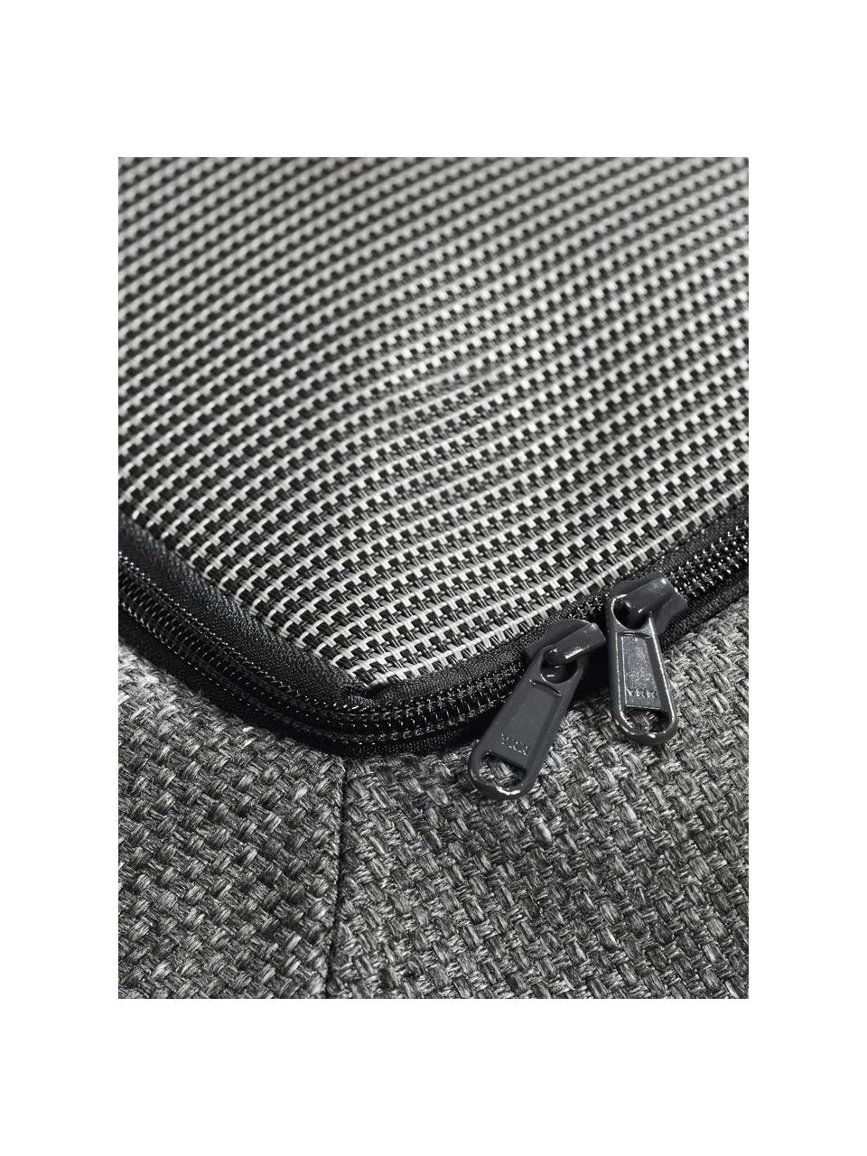 Outdoor lounge ligstoel Grow, Geweven stof donkergrijs, B 130 x D 145 cm