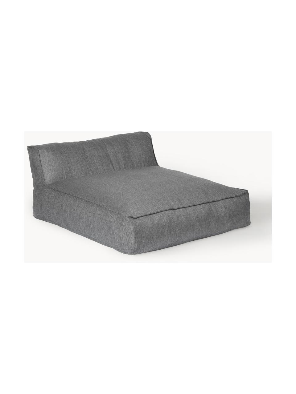 Outdoor-Loungeliege Grow, Bezug: 100 % Polyester, wetterfe, Webstoff Dunkelgrau, B 130 x T 145 cm