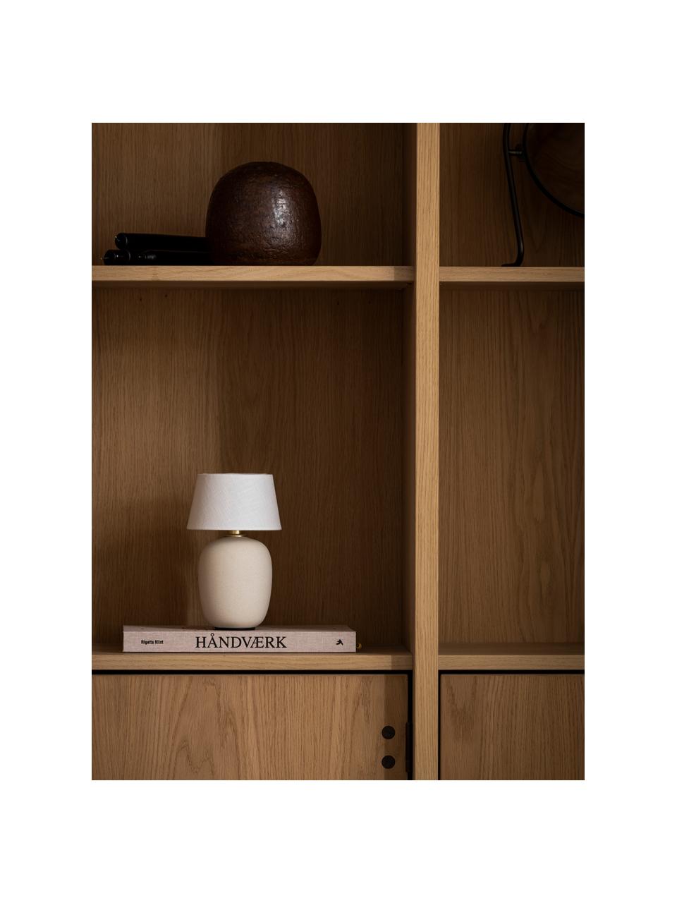 Lampa stołowa z funkcją przyciemniania Torso, Biały, odcienie piaskowego, Ø 12 x W 20 cm