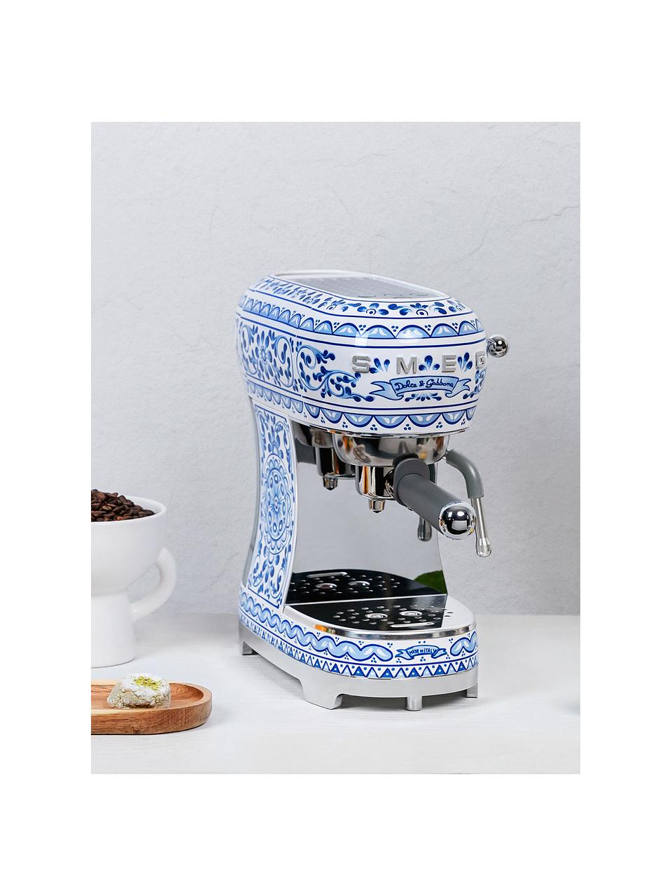 Espressomaschine Dolce & Gabbana - Blu Mediterraneo, Blau, Weiß, B 33 x H 33  cm