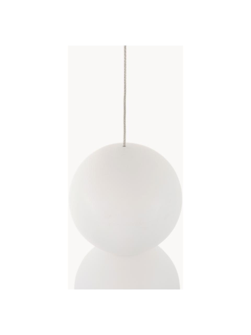 Lampa wisząca ze szkła i betonu Zero, Biały, Ø 10 x W 20 cm