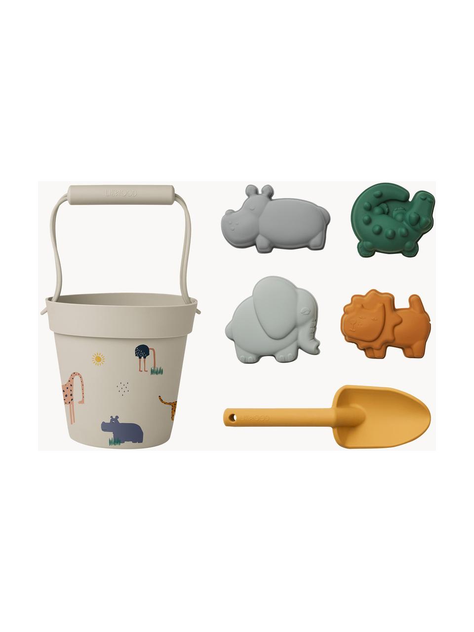 Strand-Spielzeug Dante, 6er-Set, 100 % Silikon, Mehrfarbig, Set mit verschiedenen Größen