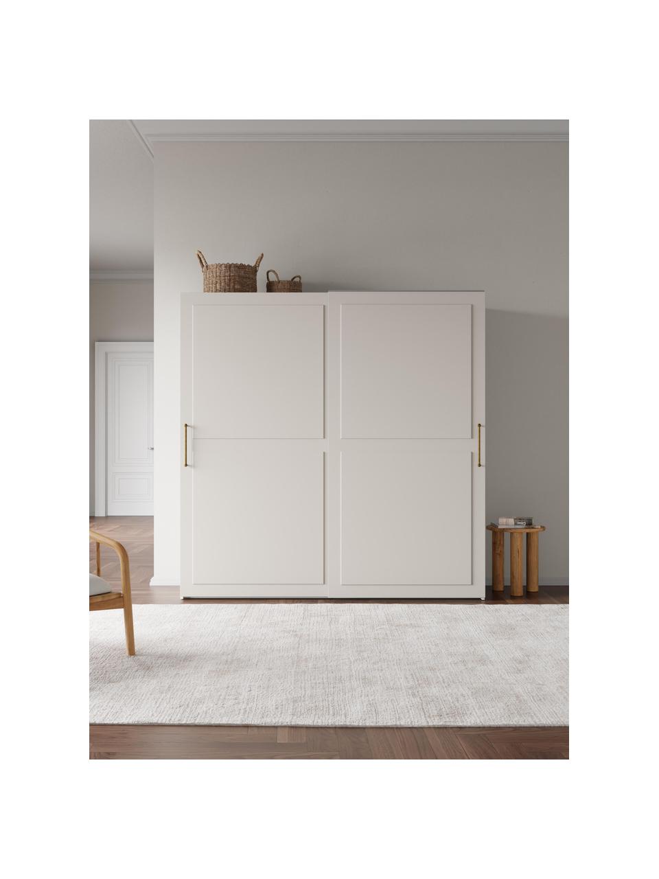 Modulární šatní skříň s posuvnými dveřmi Charlotte, šířka 200 cm, různé varianty, Béžová, Interiér Basic, Š 200 x V 200 cm