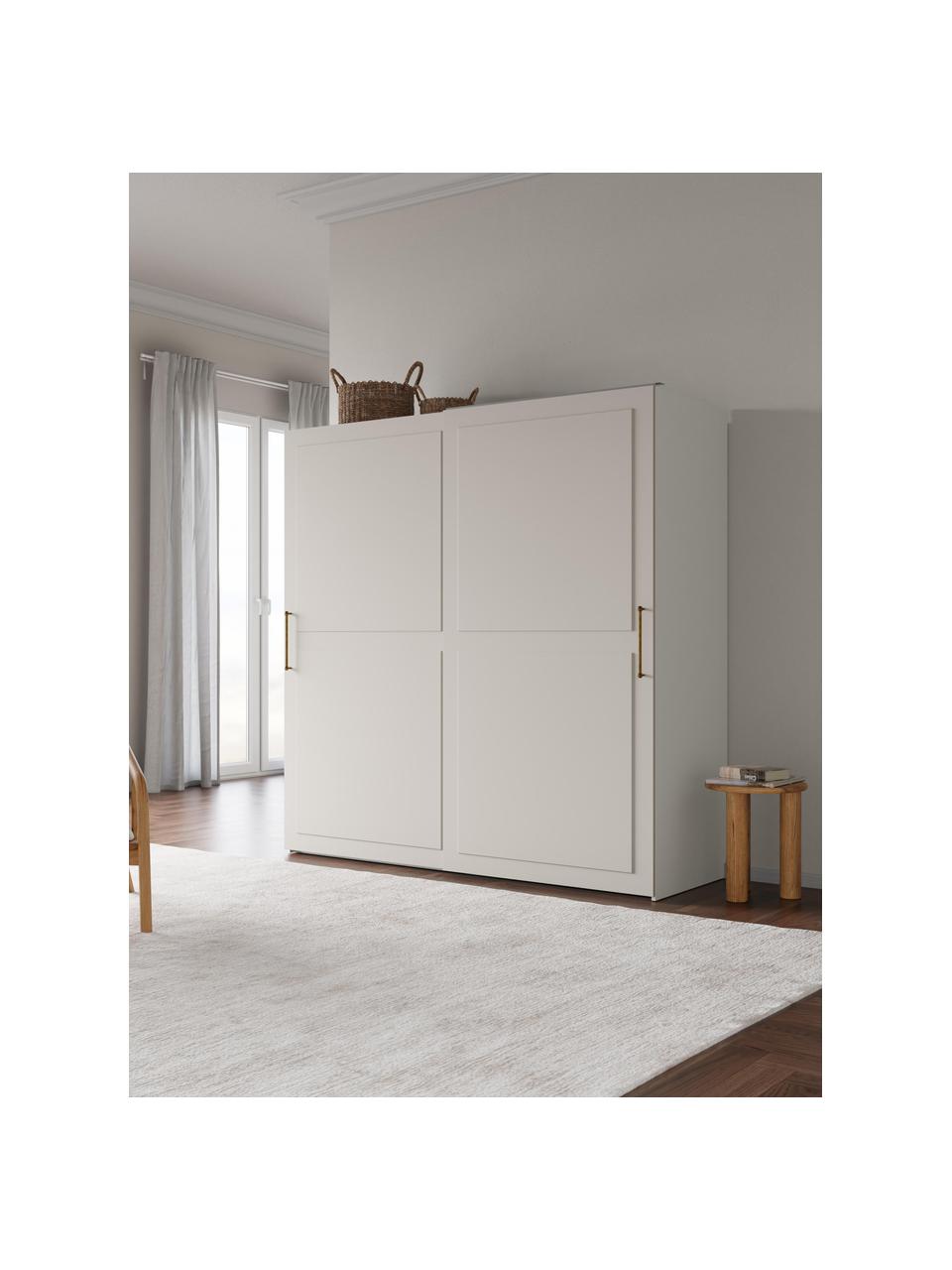 Armadio componibile con ante scorrevoli Charlotte, Larg. 200 cm, diverse varianti, Beige, Interno Premium, Larg. 200 x Alt. 236 cm