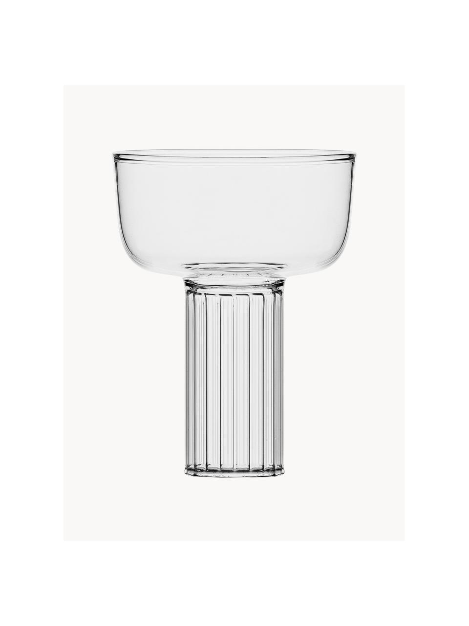 Handgefertigte Champagnerschale Liberta, Borosilikatglas, Transparent, Ø 10 x H 12 cm, 280 ml
