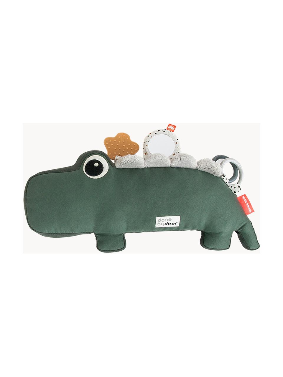 Peluche de juegos Tummy Time Croco, Funda: 50% algodón, 50% poliéste, Verde salvia, An 41 x Al 18 cm