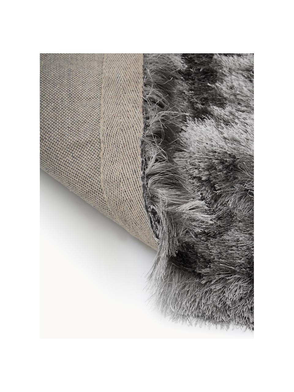 Tapis de couloir gris clair longs poils brillants Jimmy, Gris clair, Larg. 80 x long. 250 cm