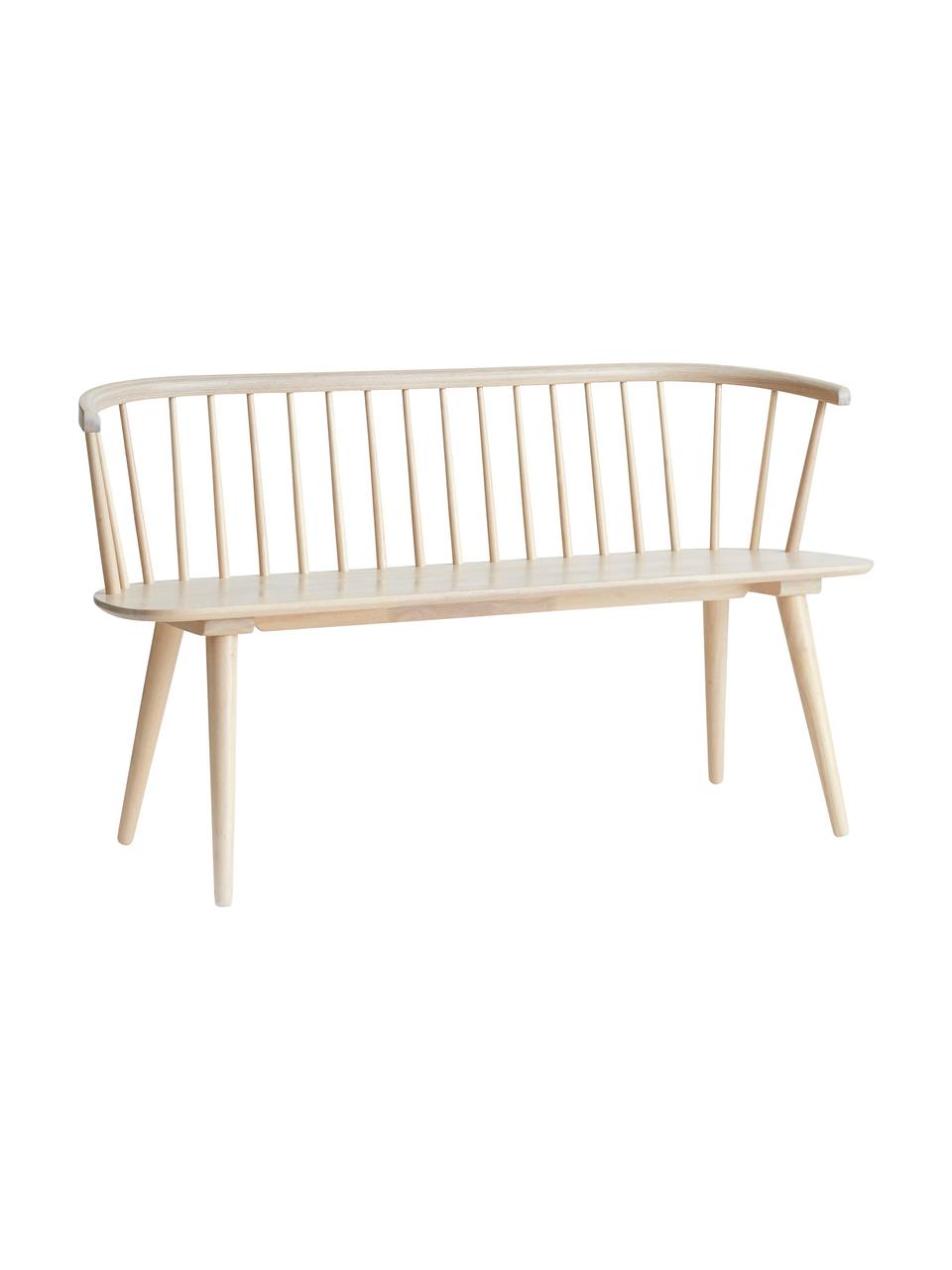 Banco de madera de caucho Jolina, Madera de caucho maciza, Madera de caucho, An 134 x Al 76 cm