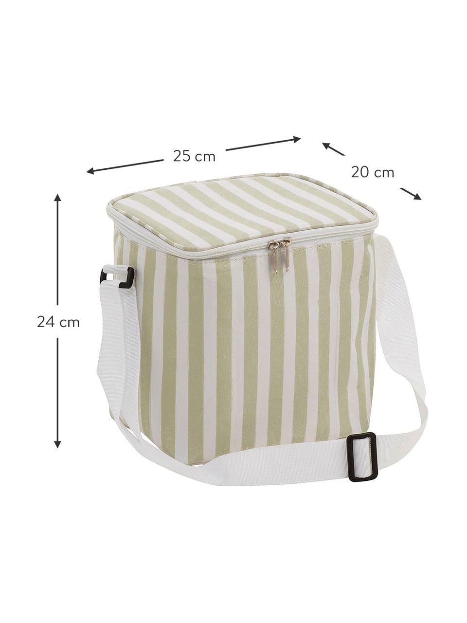 Borsa termica da picnic Clair, Rivestimento: poliestere, Beige, bianco latteo, Larg. 25 x Alt. 24 cm