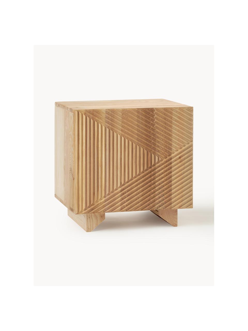 Noční stolek z jasanového dřeva Louis, Masivní lakované jasanové dřevo

Tento produkt je vyroben z udržitelných zdrojů dřeva s certifikací FSC®., Jasanové dřevo, Š 50 cm, V 50 cm