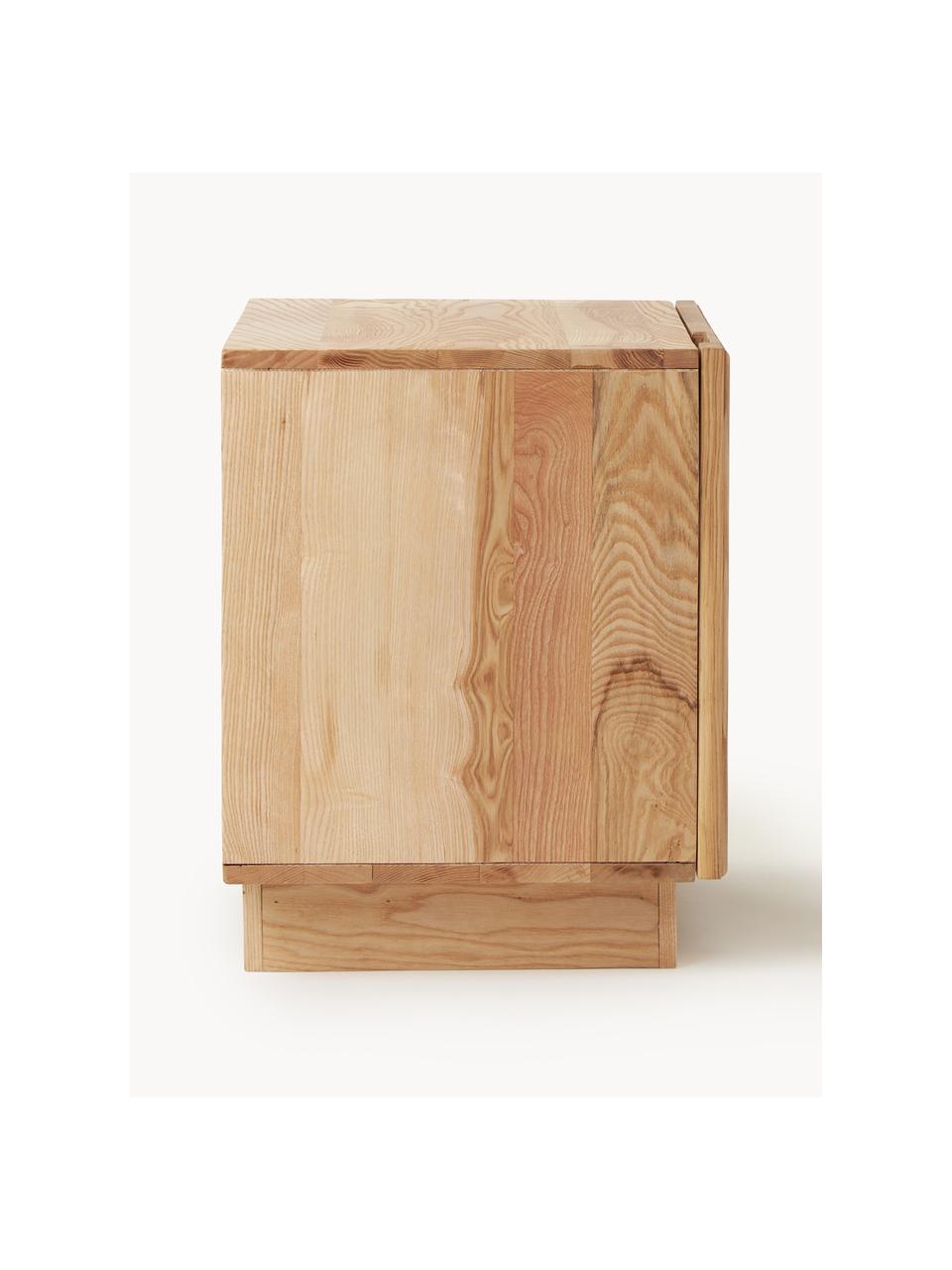 Nočný stolík z jaseňového dreva Louis, Masívne jaseňové drevo, lakované, Jaseňové drevo, Š 50 x V 50 cm