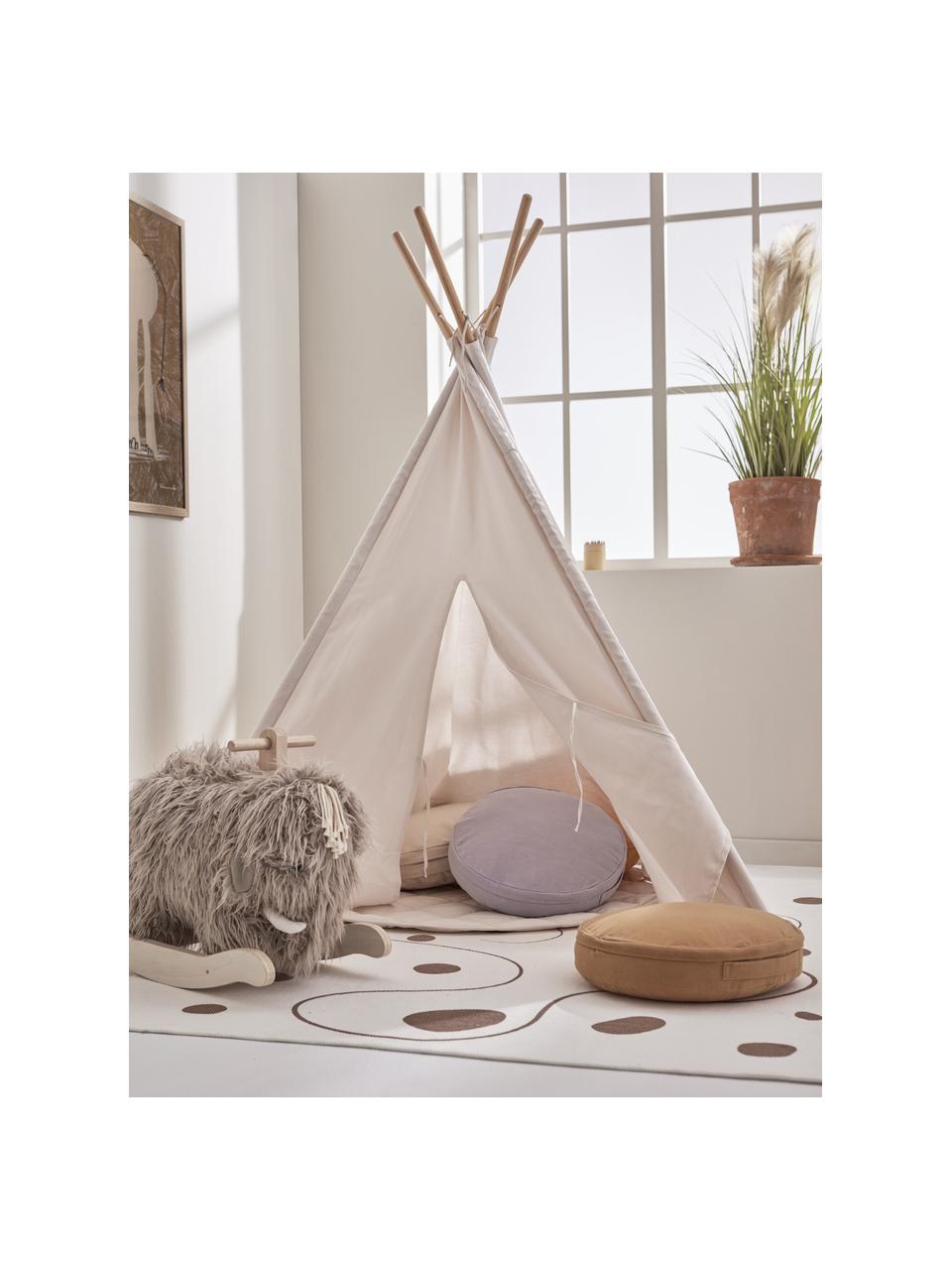 Tipi pour enfant en coton bio Tent, Blanc cassé, larg. 110 x haut. 160 cm