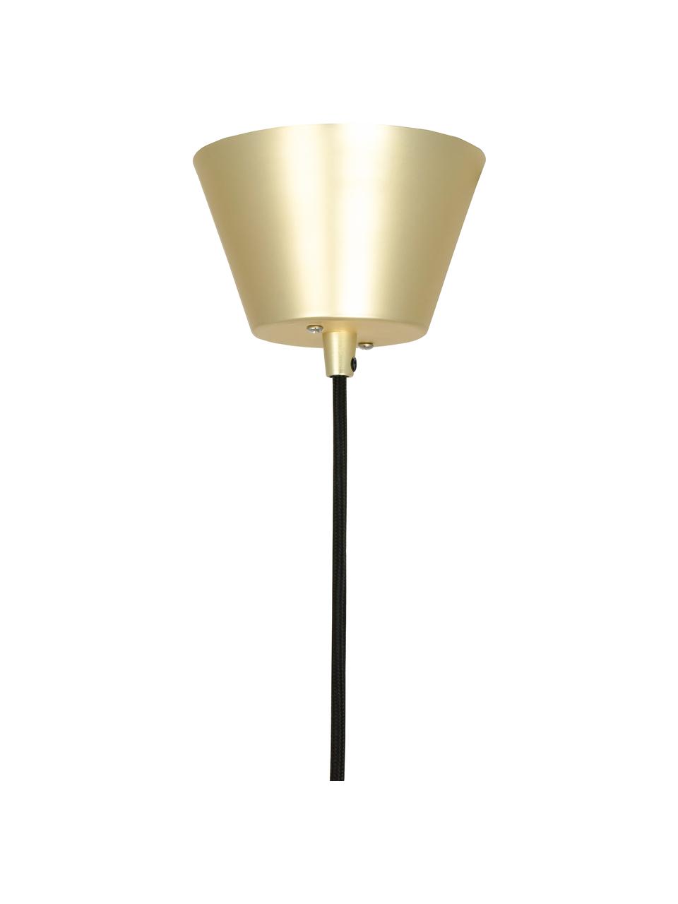 Lámpara de techo de diseño Ray, Pantalla: metal latón cepillado, Anclaje: metal pintado, Cable: cubierto en tela, Latón, Ø 45 x Al 24 cm