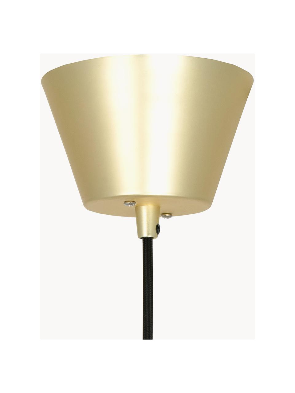 Design hanglamp Ray, Lampenkap: vermessingd metaal en geb, Messingkleurig, Ø 45 x H 24 cm