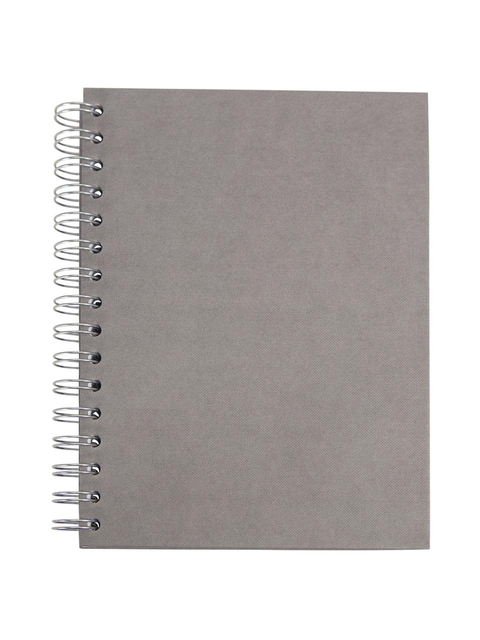 Carnet de notes Bürli, Beige, couleur argentée, larg. 16 x haut. 21 cm