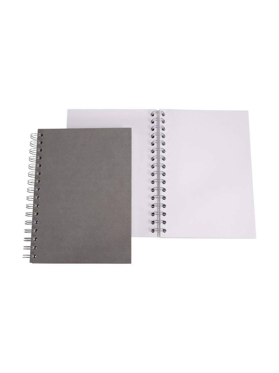 Carnet de notes Bürli, Beige, couleur argentée, larg. 16 x haut. 21 cm