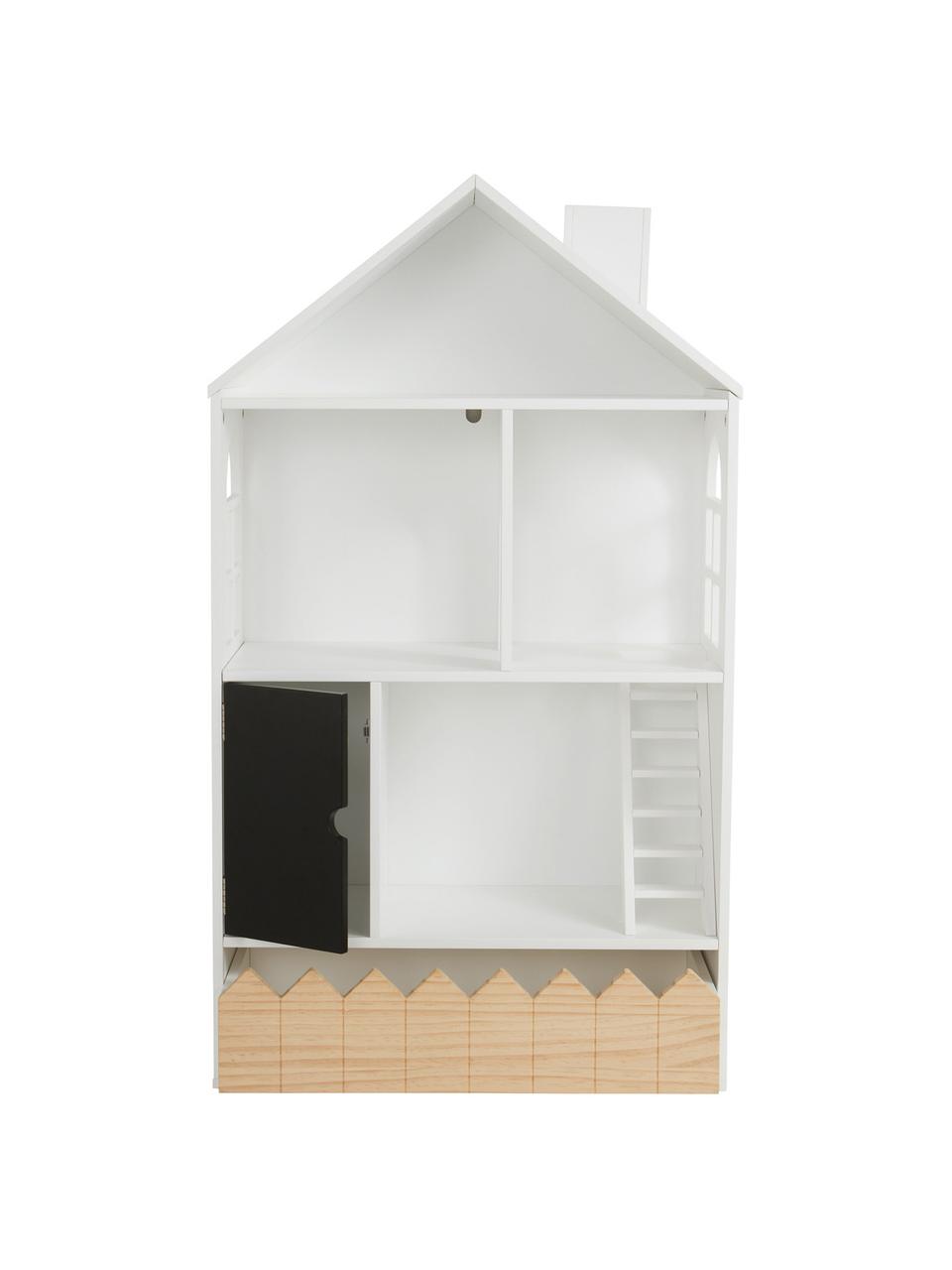 Casa delle bambole Mi Casa Su Casa, Legno di pino, pannello di fibra a media densità (MDF), Bianco, nero, Larg. 61 x Alt. 106 cm