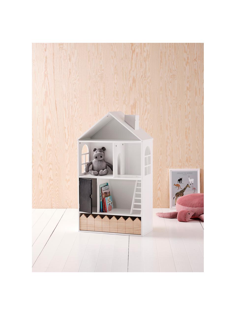 Casita de juguete Mi Casa Su Casa, Madera de pino, tablero de fibras de densidad media (MDF), Blanco, negro, An 61 x Al 106 cm