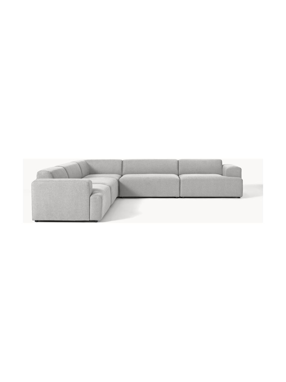 XL-Ecksofa Melva, Bezug: 100 % Polyester Der strap, Gestell: Massives Kiefern- und Fic, Webstoff Hellgrau, B 339 x T 339 cm