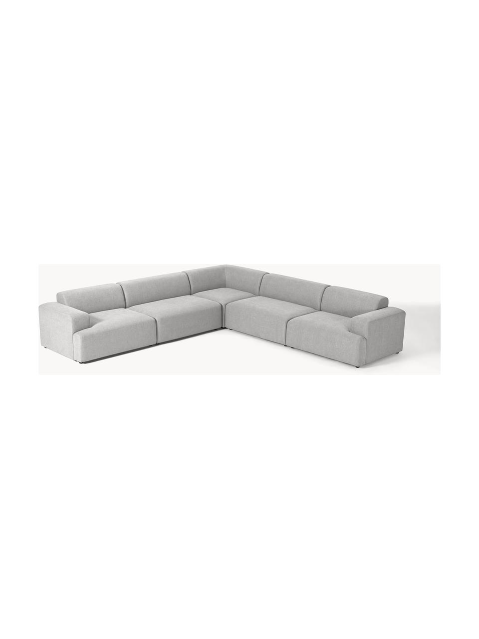 Canapé d'angle XL Melva, Tissu gris clair, larg. 339 x prof. 339 cm