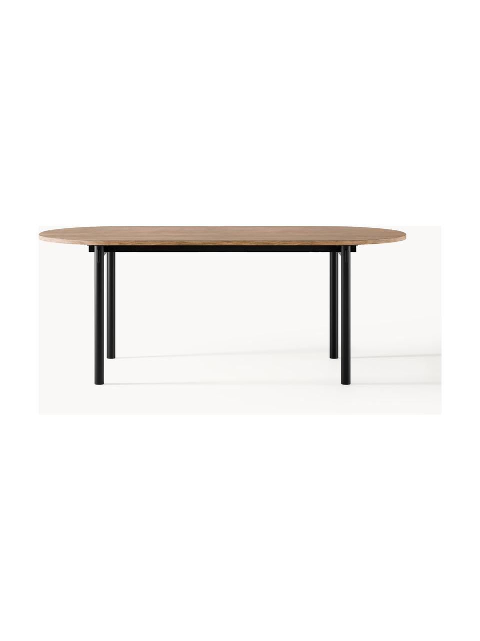 Table ovale Mavi, tailles variées, Bois de chêne, larg. 200 x prof. 90 cm