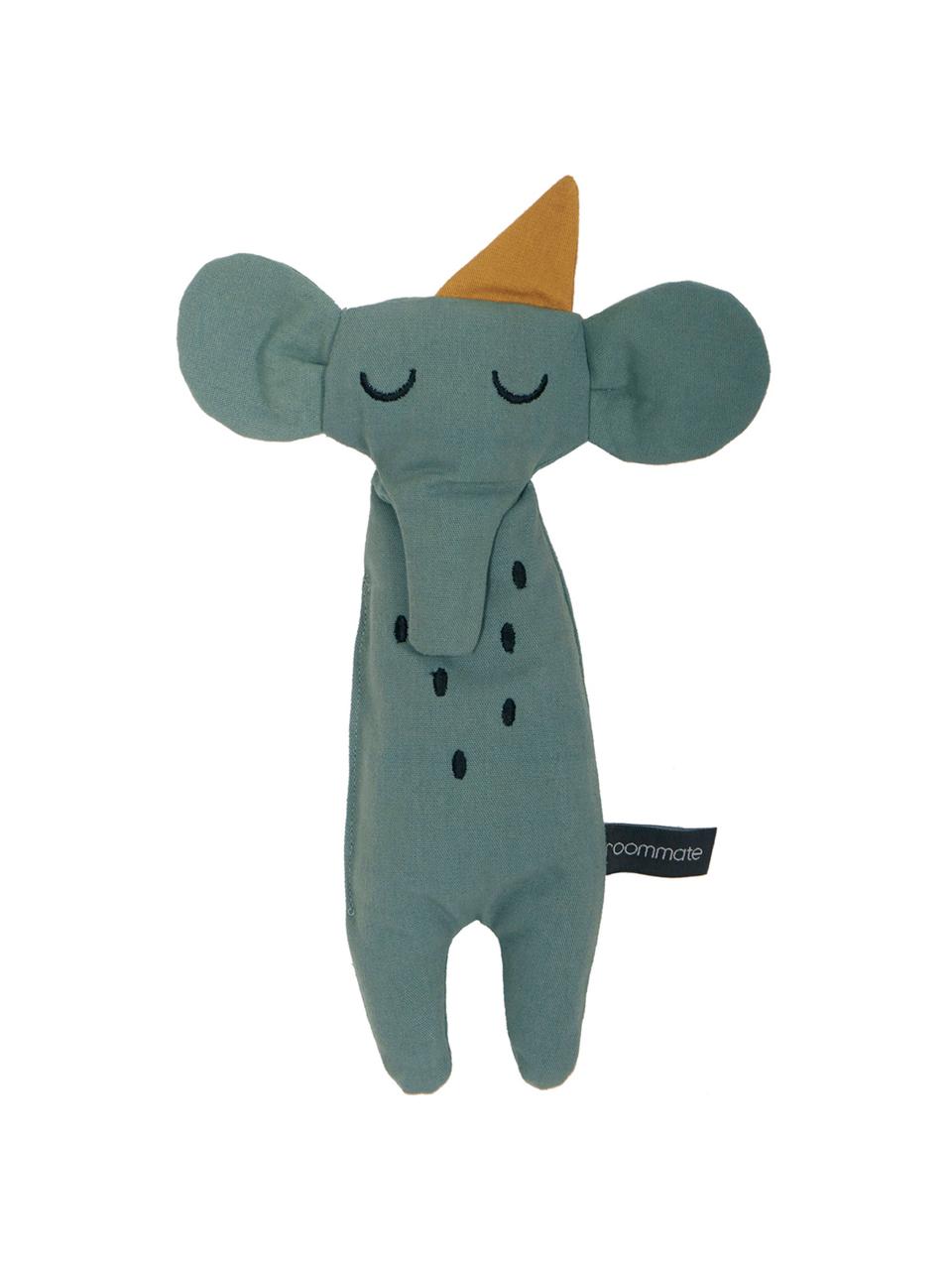 Knuffeldier Elephant van katoen, Bekleding: 100 % katoen, Grijsgroen, B 8 x H 30 cm