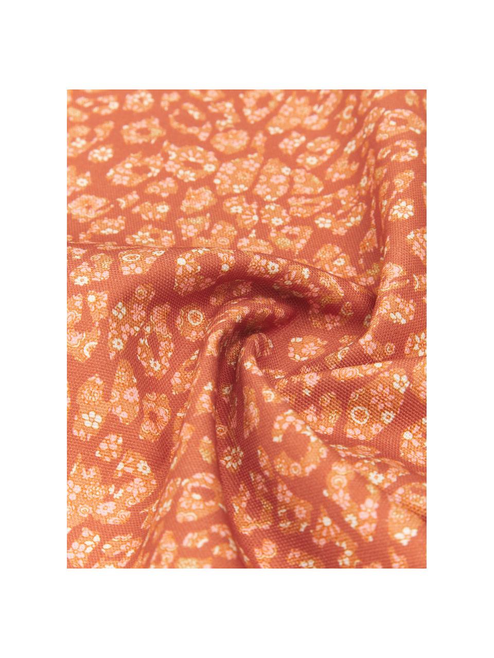 Povlak na polštář z organické bavlny se vzorem malých květin Claude, 100 % bio bavlna, s certifikátem GOTS, Oranžová, Š 45 cm, D 45 cm