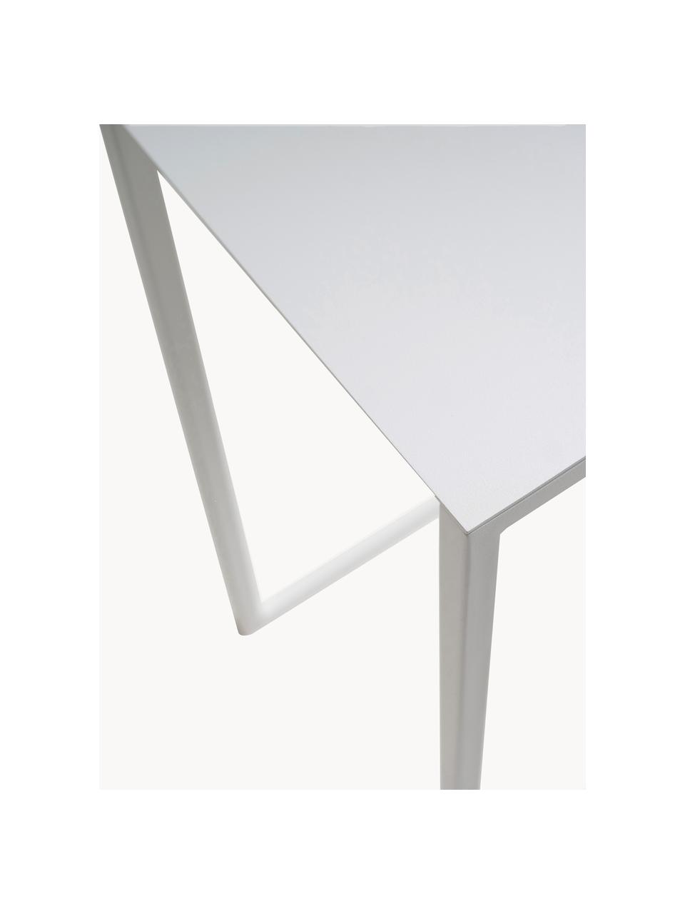 Mesa auxiliar de metal Lupe, Metal recubierto, Blanco, An 40 x Al 60 cm