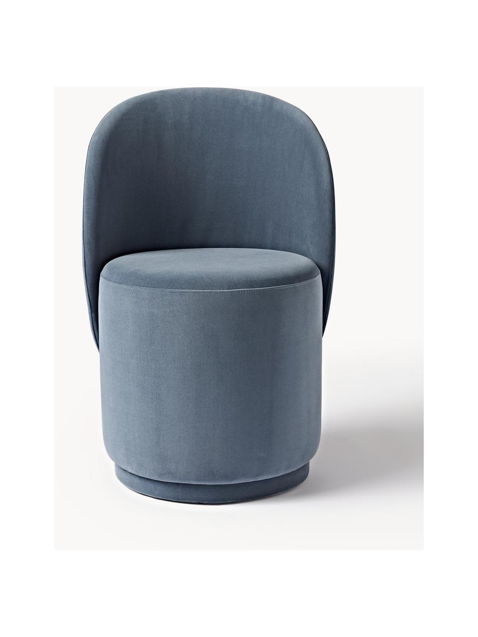 Fluwelen gestoffeerde stoel Zeyno, Fluweel (100% polyester)

Het in dit product gebruikte materiaal is getest op schadelijke stoffen en gecertificeerd volgens STANDARD 100 door OEKO-TEX® 2102036, Centexbel., Fluweel grijsblauw, B 54 x H 82 cm