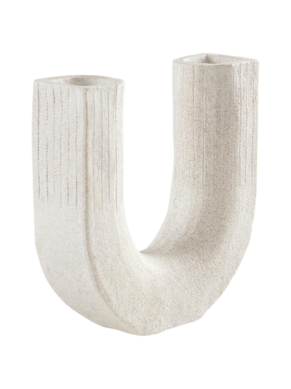 Vaso di design bianco Jed, Poliresina, Bianco, Larg. 16 x Alt. 16 cm