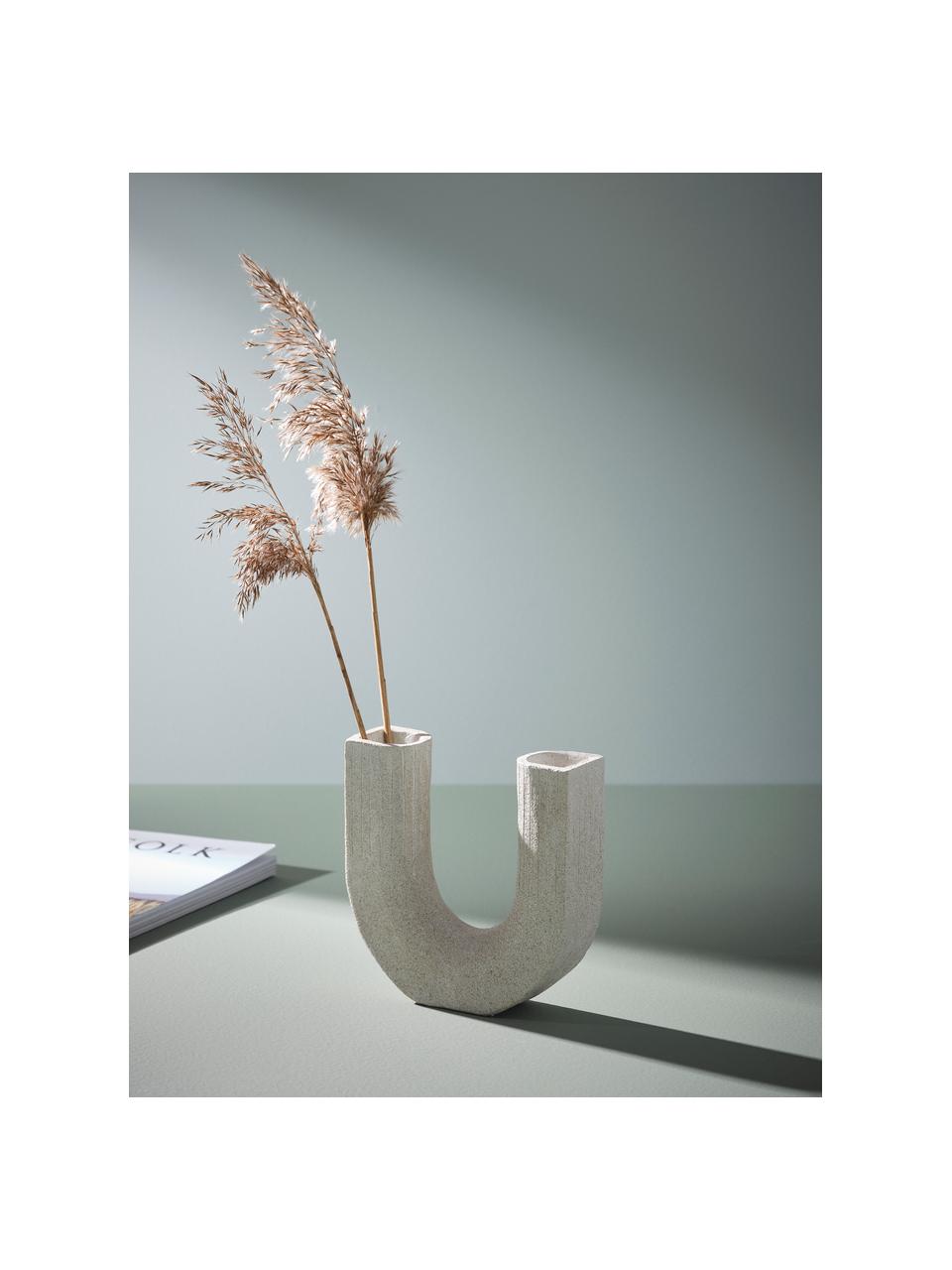 Designová váza Jed, Polyresin, Bílá, Š 16 cm, V 16 cm