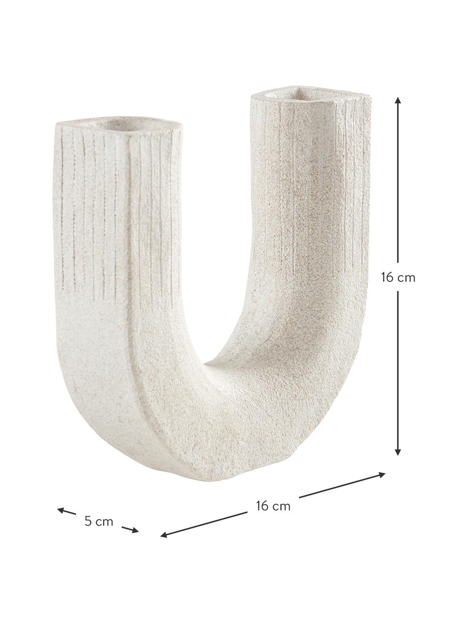 Designová váza Jed, Polyresin, Bílá, Š 16 cm, V 16 cm