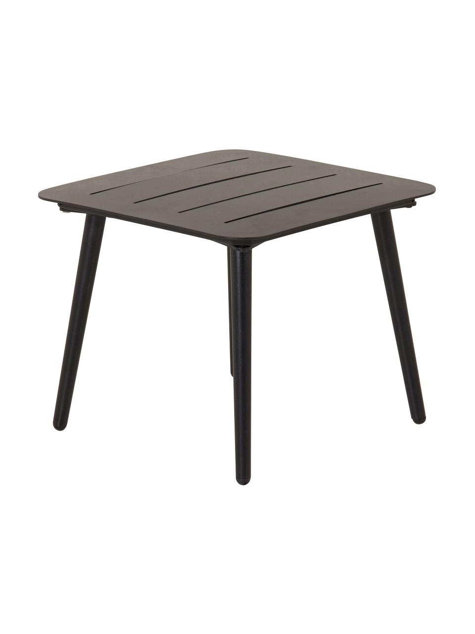 Table basse de jardin en métal Lina, Métal, laqué, Noir, larg. 40 x prof. 40 cm