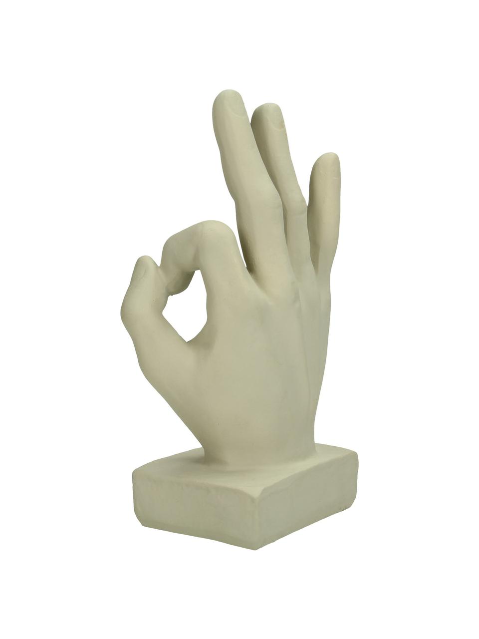 Dekorácia Hand, Polymérová živica, Béžová, Š 8 x V 18 cm