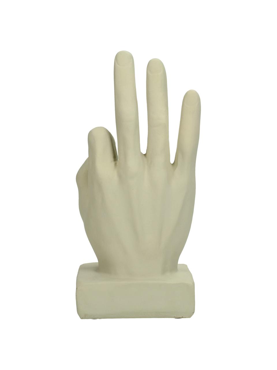 Oggetto decorativo Hand, Poliresina, Beige, Larg. 8 x Alt. 18 cm