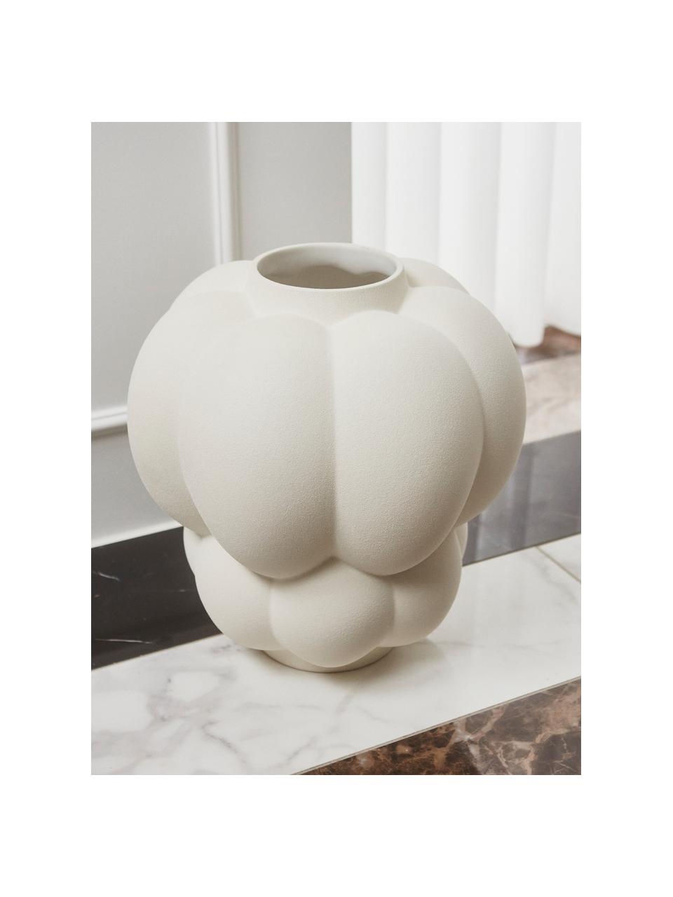 Vase en céramique Uva, haut. 22 cm, Céramique, Blanc cassé, Ø 24 cm