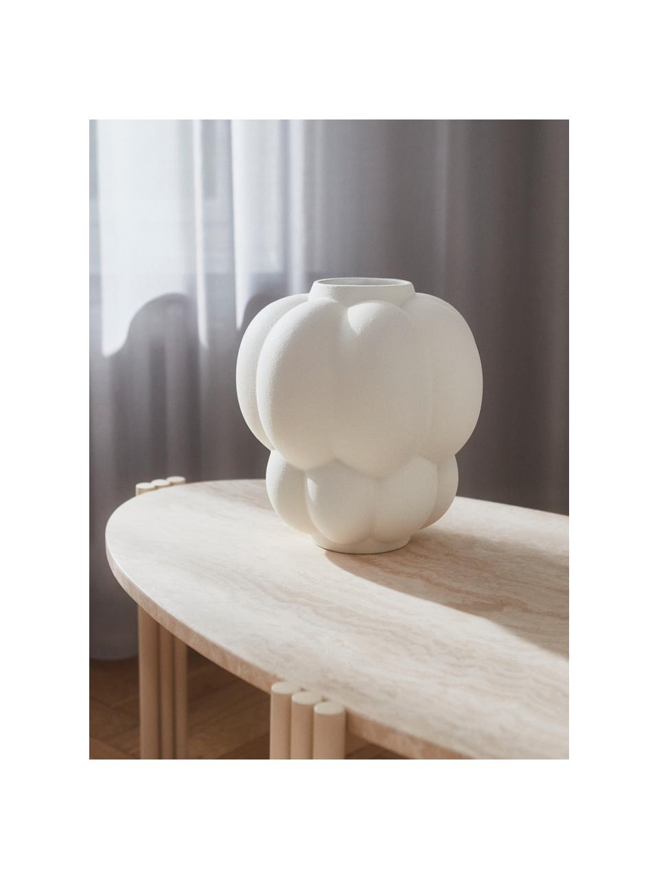 Vase en céramique Uva, haut. 22 cm, Céramique, Blanc cassé, Ø 24 cm