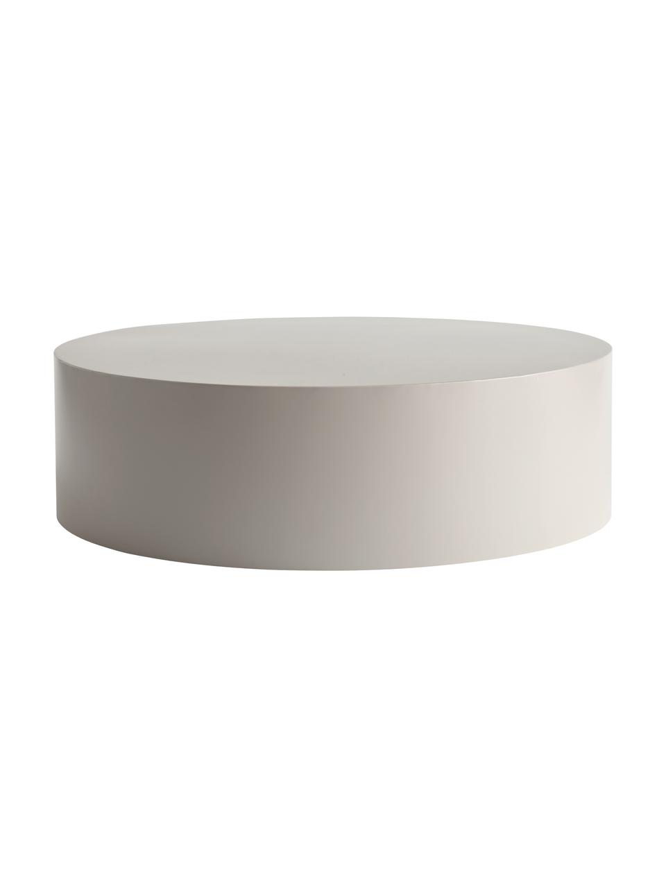 Tavolino rotondo da salotto in metallo grigio chiaro Metdrum, Metallo, Grigio chiaro, Ø 85 x Alt. 25 cm