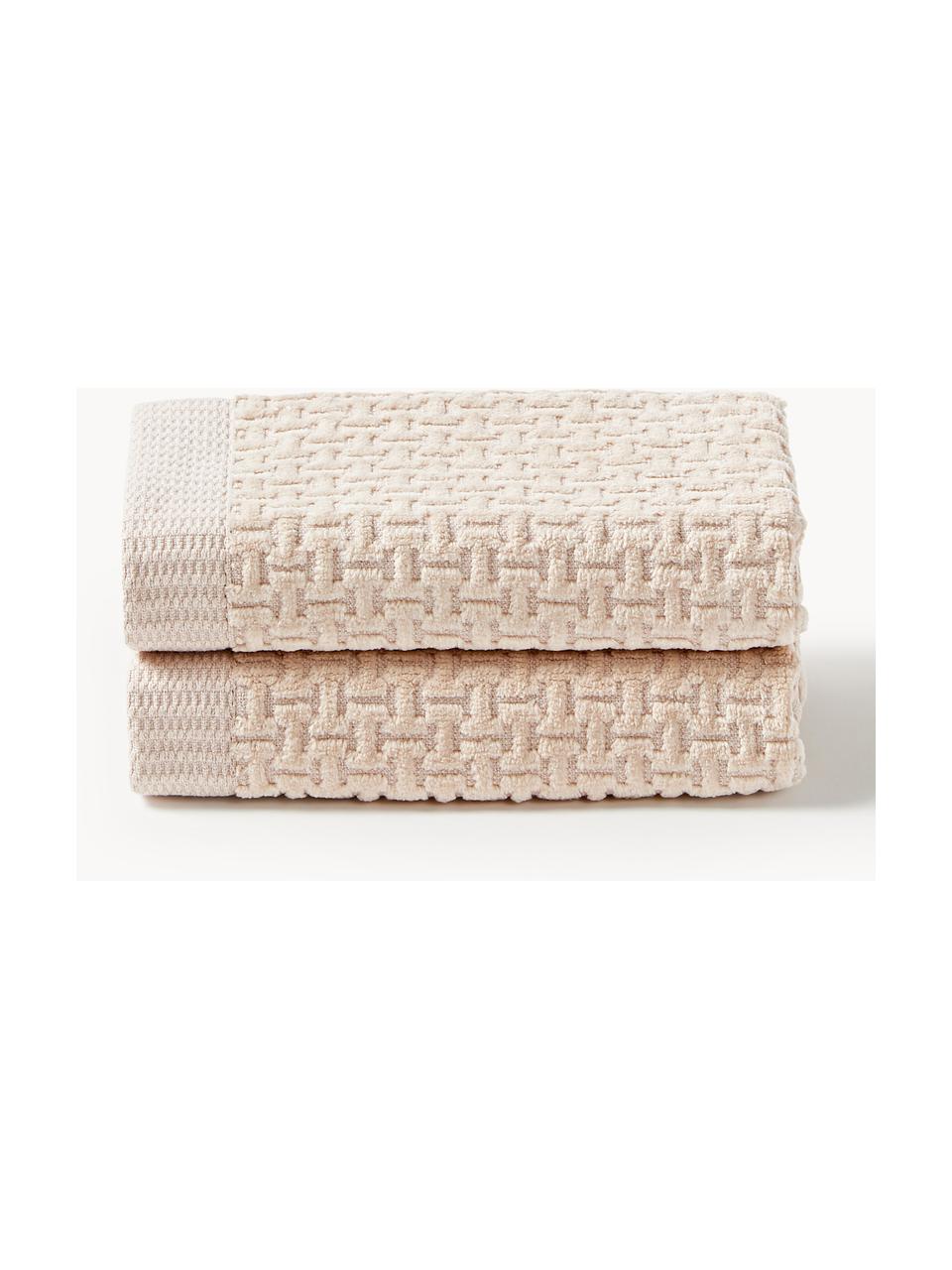 Ręcznik Niam, różne rozmiary, Jasny beżowy, Ręcznik do rąk, S 50 x D 100 cm, 2 szt.