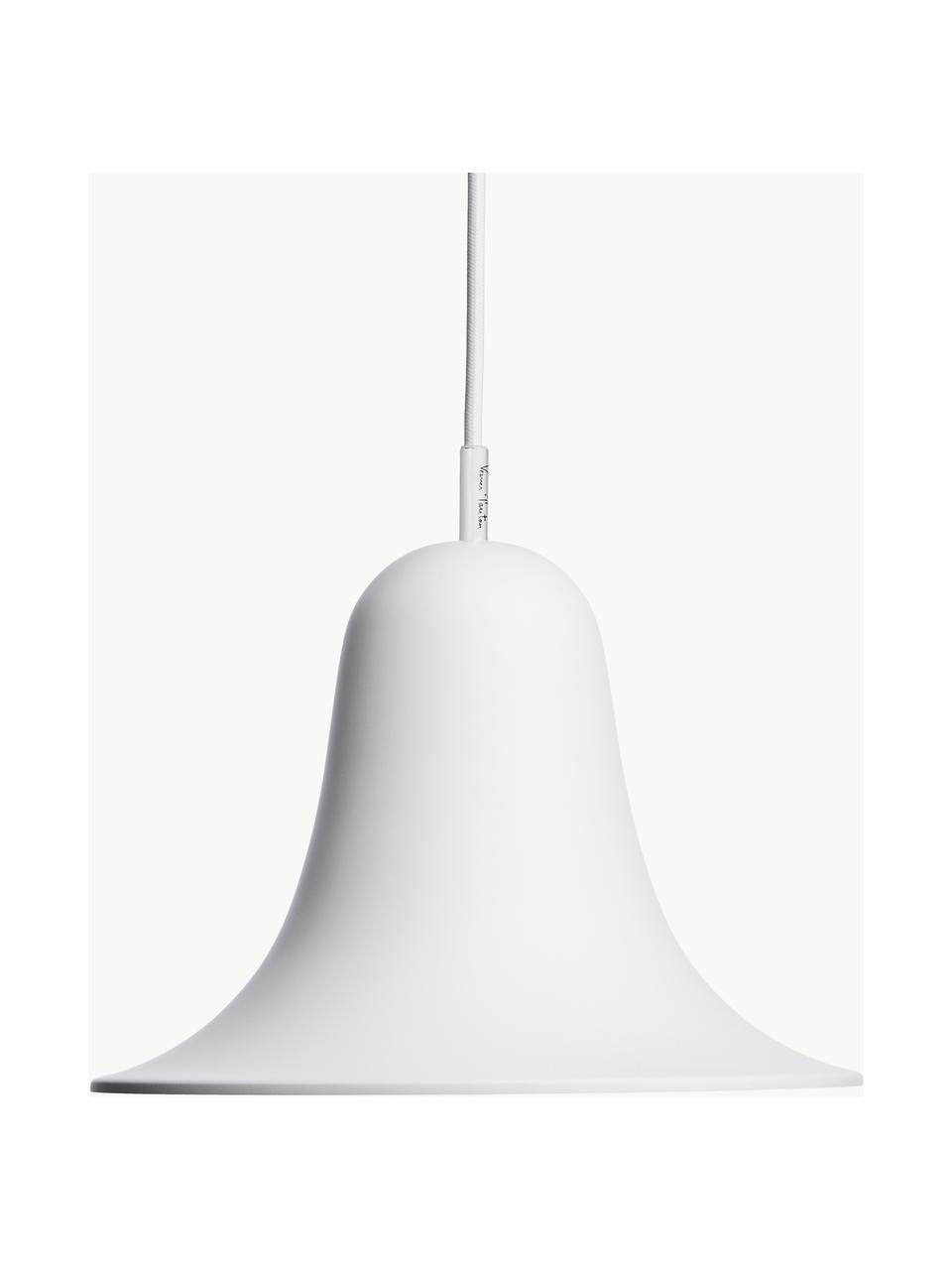 Kleine hanglamp Pantop, Lampenkap: gecoat metaal, Wit, Ø 23 x H 17 cm