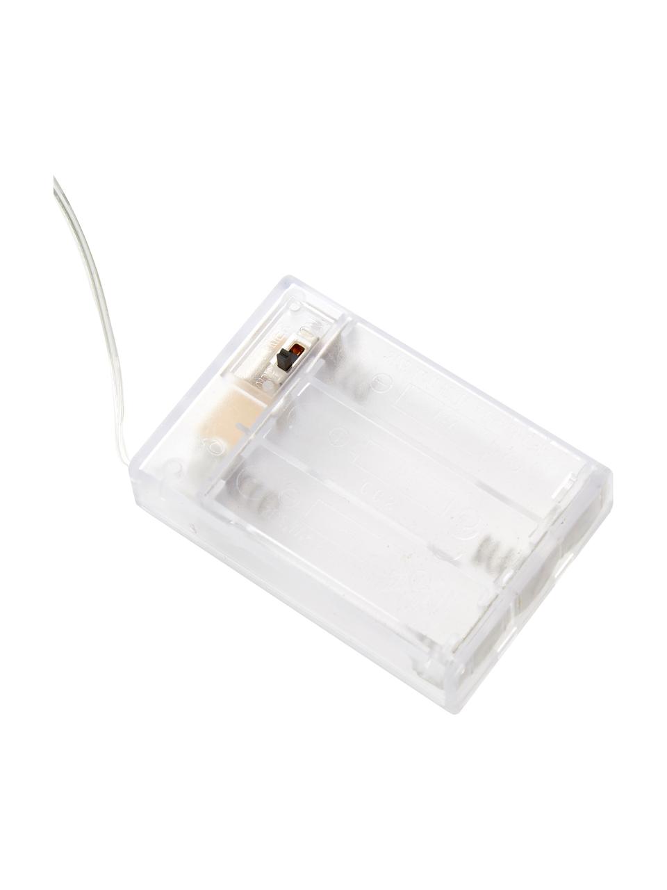 LED-Lichterkette Wiry, warmweiß, Kunststoff, Metall, Transparent, L 195  cm