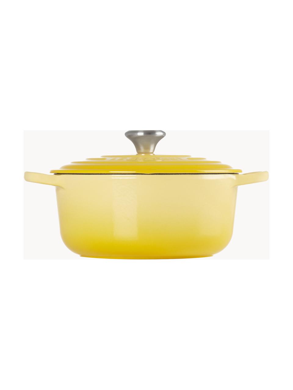 Cocotte ronde en fonte émaillée Signature Collection, Fonte, émaillée, Tons jaunes, Ø 20 x haut. 12 cm, 2,4 L