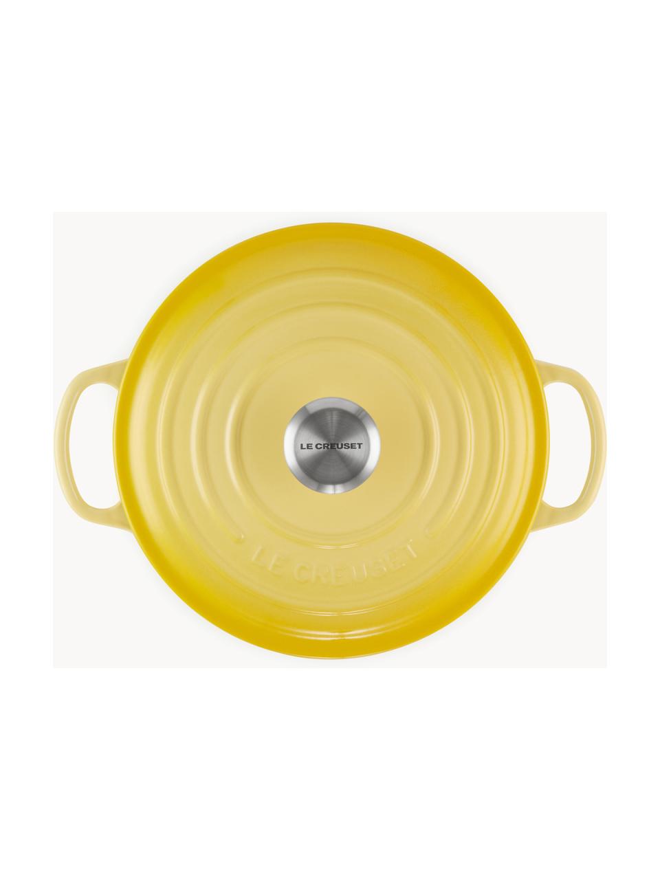 Cocotte ronde en fonte émaillée Signature Collection, Fonte, émaillée, Tons jaunes, Ø 20 x haut. 12 cm, 2,4 L