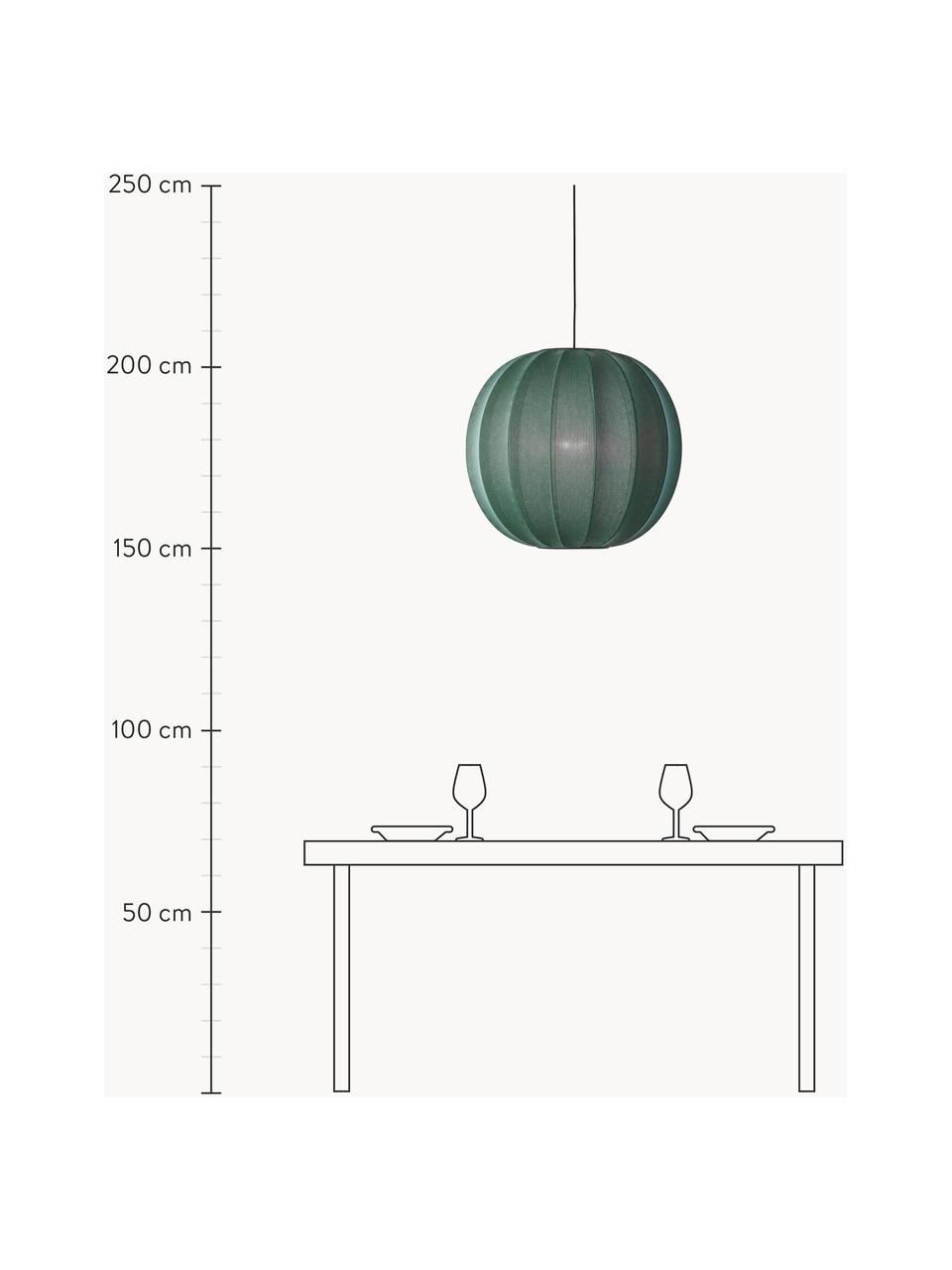 Lampada a sospensione Knit-Wit, Paralume: fibra sintetica, Verde scuro, Ø 45 x Alt. 36 cm
