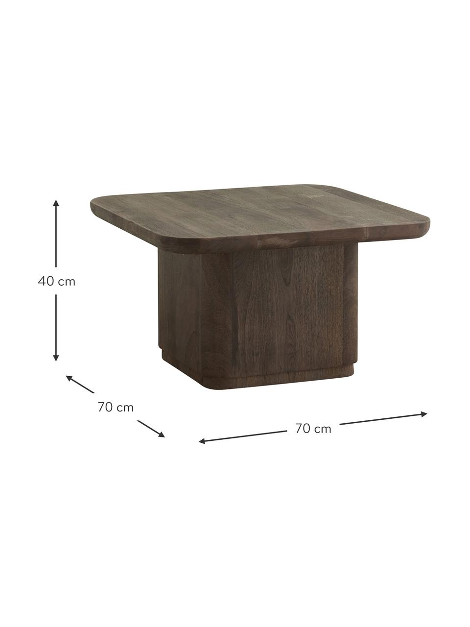 Table basse bois de manguier Toke, Bois de manguier, enduit, Bois de manguier, enduit, larg. 70 x haut. 40 cm